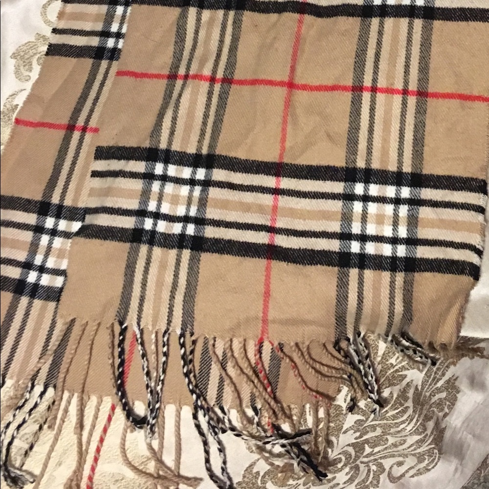 Tan and plaid Scarf